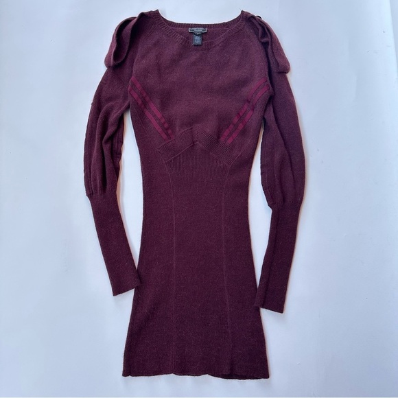 [SOLD] DIESEL Alpaca Wool Blend Burgundy Red Y2K Fitted Knit Ribbed Dress XS - Picture 14 of 14